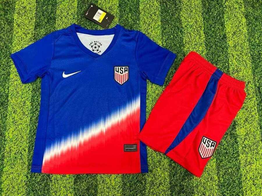 Womens American Team Custom 2024-25 Royal Away Soccer Jersey Suit